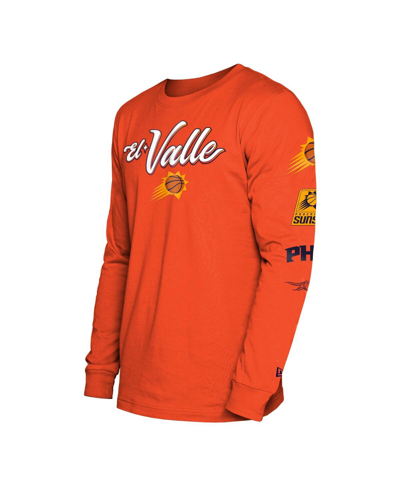New Era Men's  Orange Phoenix Suns 2023/24 City Edition Long Sleeve T-shirt In Orange