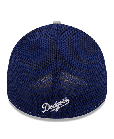 Shop New Era Men's  Gray Los Angeles Dodgers Pipe 39thirty Flex Hat