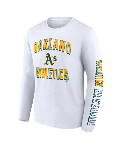 Shop Fanatics Men's  Green, White Oakland Athletics Two-pack Combo T-shirt Set In Green,white
