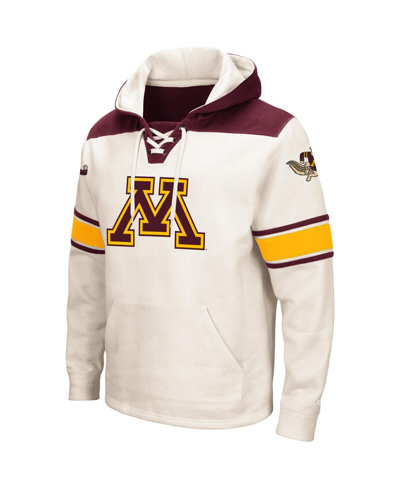 Colosseum Men's  Cream Minnesota Golden Gophers 2.0 Lace-up Pullover Hoodie In Cream