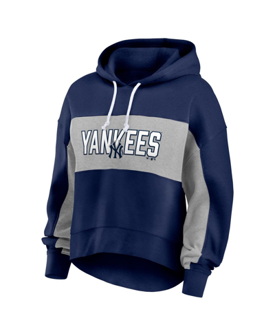 Fanatics Branded Navy New York Yankees Filled Stat Sheet Pullover Hoodie In Navy