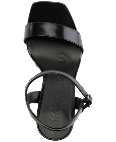 Shop Karl Lagerfeld Women's Jaina Ankle-strap Platform Sandals In Black