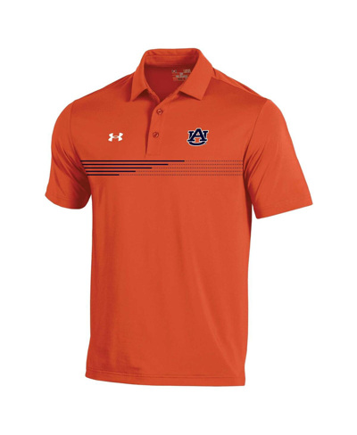 Shop Under Armour Men's  Orange Auburn Tigers Tee To Green Stripe Polo Shirt
