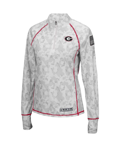 Colosseum White Georgia Bulldogs Oht Military Appreciation Officer Arctic Camo Fitted Lightweight 1/ In White