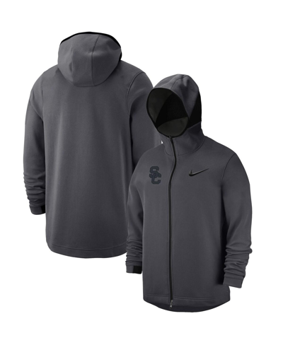 Shop Nike Men's  Anthracite Usc Trojans Tonal Showtime Full-zip Hoodie Jacket