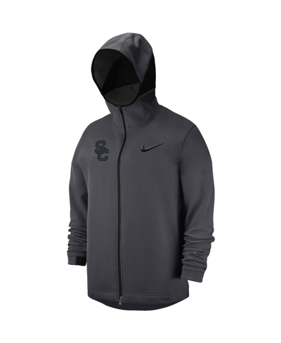 Shop Nike Men's  Anthracite Usc Trojans Tonal Showtime Full-zip Hoodie Jacket