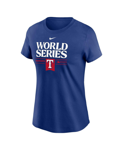 Nike Women's  Royal Texas Rangers 2023 World Series Authentic Collection T-shirt In Royal