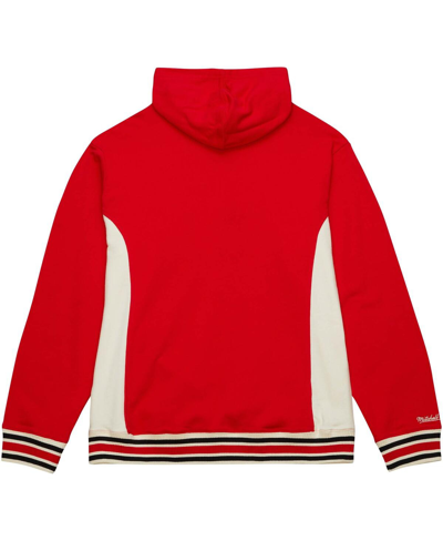 Shop Mitchell & Ness Men's  Scarlet Ohio State Buckeyes Team Legacy French Terry Pullover Hoodie