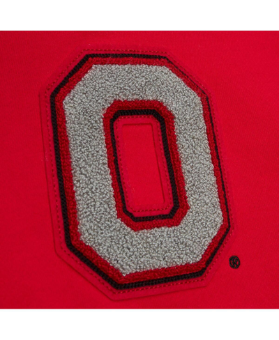 Shop Mitchell & Ness Men's  Scarlet Ohio State Buckeyes Team Legacy French Terry Pullover Hoodie
