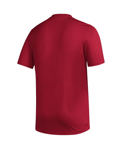 Shop Adidas Originals Men's Adidas Red Louisville Cardinals Fadeaway Basketball Pregame Aeroready T-shirt