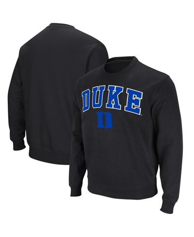 Shop Colosseum Men's  Black Duke Blue Devils Arch & Logo Pullover Sweatshirt