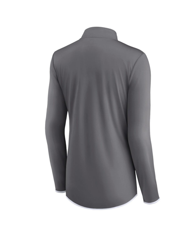 Fanatics Branded Gray Dallas Cowboys Corner Long Sleeve 1/4 Zip Top In Gray
