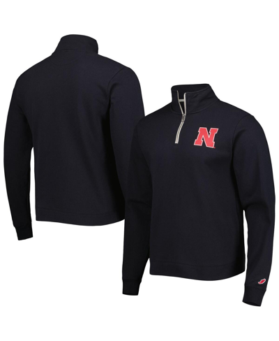 Shop League Collegiate Wear Men's  Black Nebraska Huskers Stack Essential Lightweight Fleece Quarter-zip S