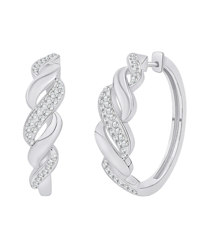 Shop And Now This Crystal Hinged Hoop Earring In Silver