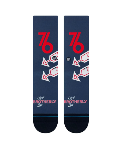 Shop Stance Men's And Women's  Philadelphia 76ers 2023/24 City Edition Crew Socks In Navy