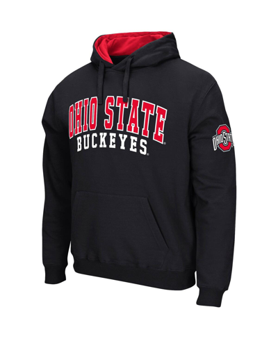 Colosseum Black Ohio State Buckeyes Double Arch Pullover Hoodie In Black