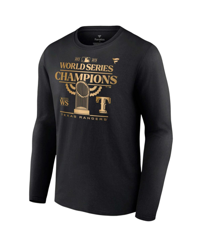 Fanatics Branded Black Texas Rangers 2023 World Series Champions Parade Long Sleeve T-shirt In Black
