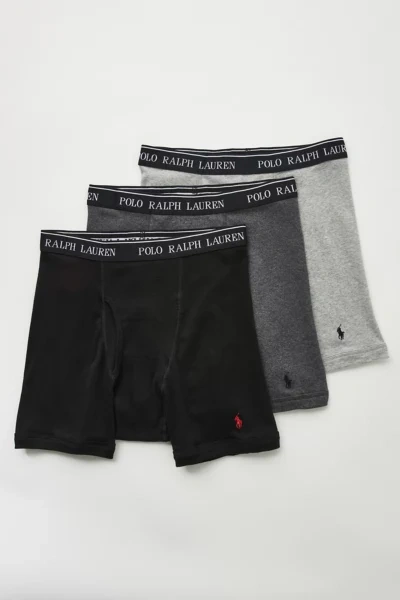 Shop Polo Ralph Lauren Classic Bit Boxer Brief 3-pack In Black, Men's At Urban Outfitters