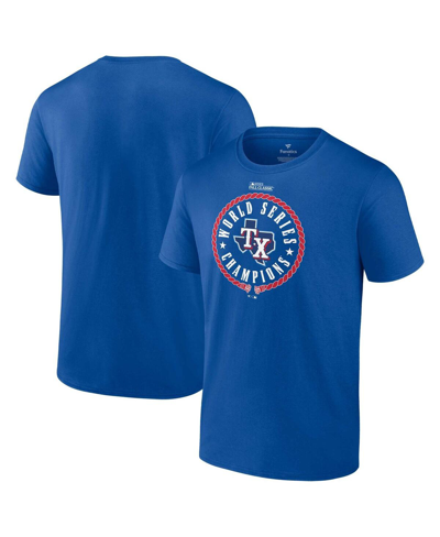 Shop Fanatics Men's  Royal Texas Rangers 2023 World Series Champions Stealing Home T-shirt