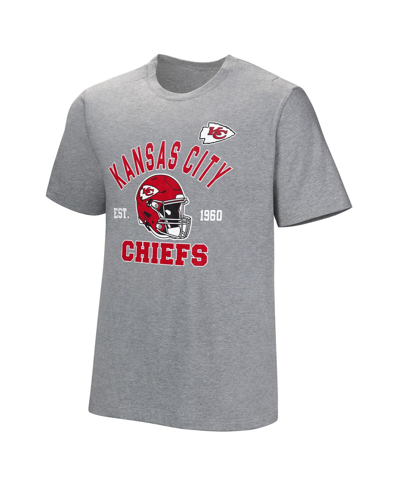 Nfl Properties Men's Gray Kansas City Chiefs Tackle Adaptive T-shirt In Gray