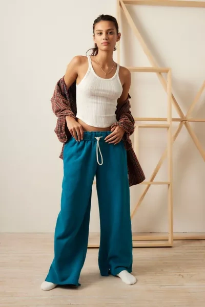 Shop Out From Under Hoxton Sweatpant In Dark Turquoise, Women's At Urban Outfitters