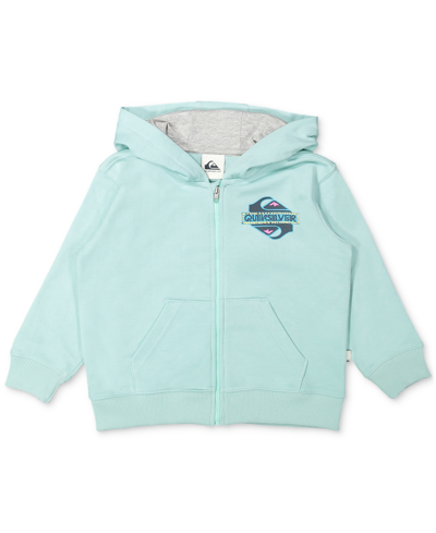 Shop Quiksilver Toddler & Little Boys Rising Lines Zip-up Hoodie In Pastel Turquoise
