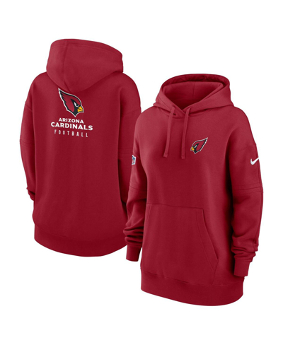 Shop Nike Women's  Cardinal Arizona Cardinals 2023 Sideline Club Fleece Pullover Hoodie