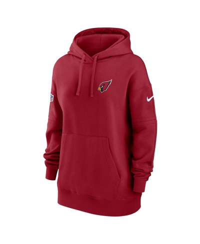 Shop Nike Women's  Cardinal Arizona Cardinals 2023 Sideline Club Fleece Pullover Hoodie