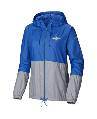 Columbia Women's  Royal Texas Rangers 2023 World Series Champions Flash Forward Full-zip Windbreaker In Royal
