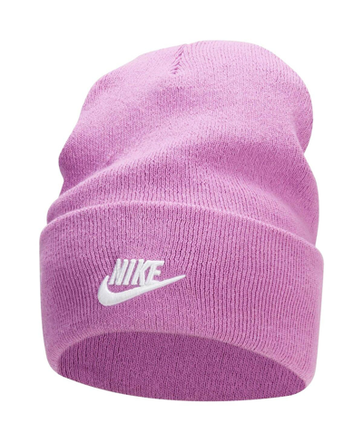 Shop Nike Men's  Purple Futura Lifestyle Tall Peak Cuffed Knit Hat