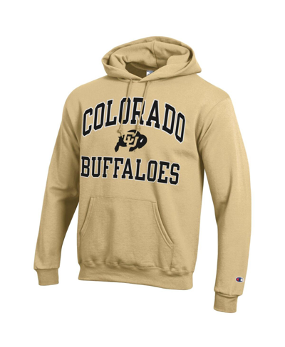 Champion Vegas Gold Colorado Buffaloes Arched Logo Fleece Pullover Hoodie In Yellow