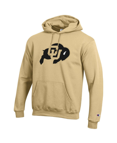 Shop Champion Men's  Gold Colorado Buffaloes Primary Logo Powerblend Pullover Hoodie