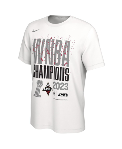 Shop Nike Men's And Women's  White Las Vegas Aces 2023 Wnba Finals Champions Authentic Parade T-shirt