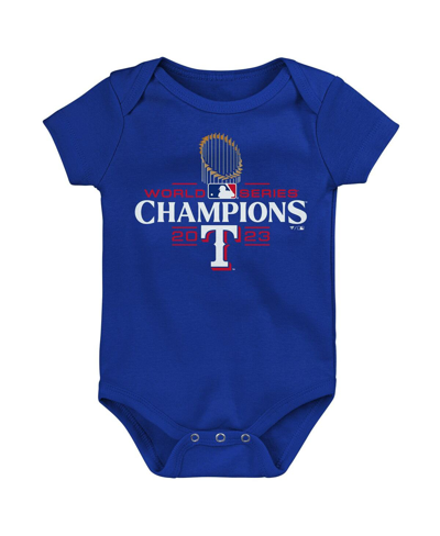 Shop Fanatics Infant Boys And Girls  Royal Texas Rangers 2023 World Series Champions Official Logo T-shirt