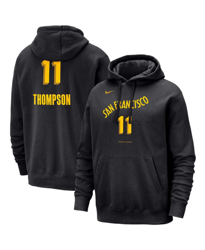 Shop Nike Men's  Klay Thompson Black Golden State Warriors 2023/24 City Edition Name And Number Pullover H
