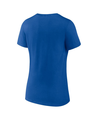 Fanatics Branded Royal Texas Rangers 2023 World Series Champions Plus Size Trophy Logo V-neck T-shir In Royal