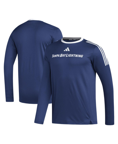 Shop Adidas Originals Men's Adidas Blue Tampa Bay Lightning Aeroready Long Sleeve T-shirt