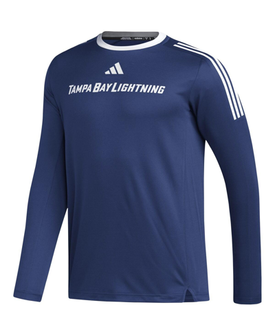 Shop Adidas Originals Men's Adidas Blue Tampa Bay Lightning Aeroready Long Sleeve T-shirt