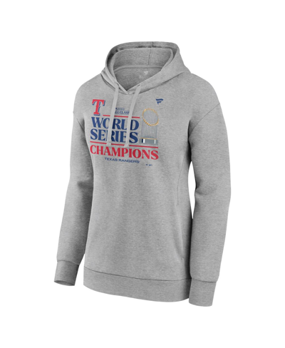 Fanatics Branded Heather Gray Texas Rangers 2023 World Series Champions Locker Room Plus Size Pullov In Heather Gray