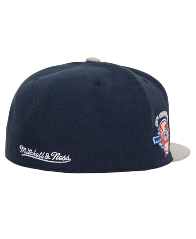 Shop Mitchell & Ness Men's  Navy, Gray New York Yankees Bases Loaded Fitted Hat In Navy,gray