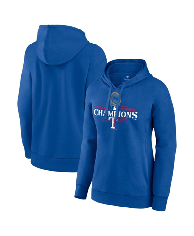 Fanatics Branded Royal Texas Rangers 2023 World Series Champions Plus Size Trophy Logo Pullover Hood In Royal