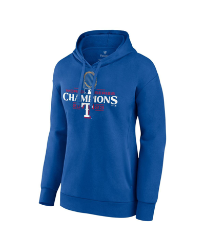 Fanatics Branded Royal Texas Rangers 2023 World Series Champions Plus Size Trophy Logo Pullover Hood In Royal