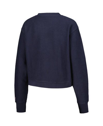 League Collegiate Wear Navy Penn State Nittany Lions Timber Cropped Pullover Sweatshirt In Navy