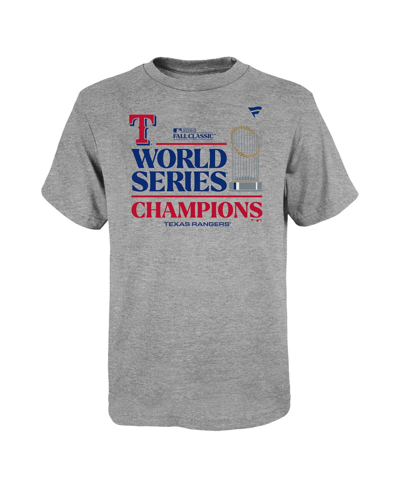 Fanatics Toddler Boys And Girls  Branded Heather Gray Texas Rangers 2023 World Series Champions Locke In Heather Gray