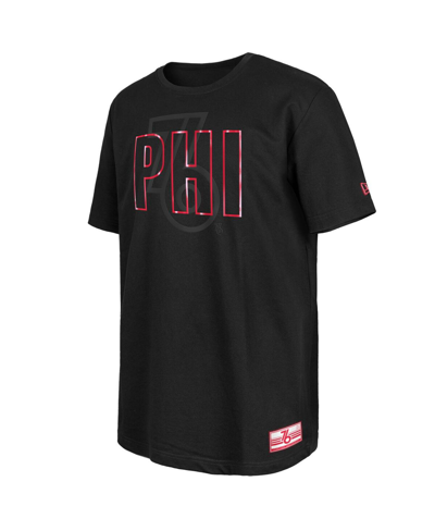 Shop New Era Men's  Black Philadelphia 76ers 2023/24 City Edition Elite Pack T-shirt