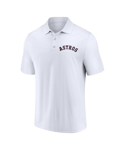 Shop Fanatics Men's  Navy, White Houston Astros Two-pack Logo Lockup Polo Shirt Set In Navy,white
