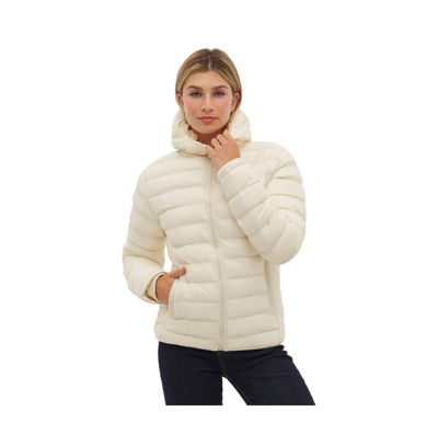 Shop Bench Dna Kara Puffer Jacket In Winter White