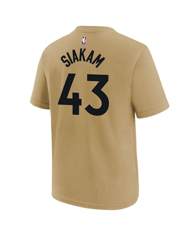 Shop Nike Big Boys  Pascal Siakam Gold Toronto Raptors 2023/24 City Edition Name And Number T-shirt