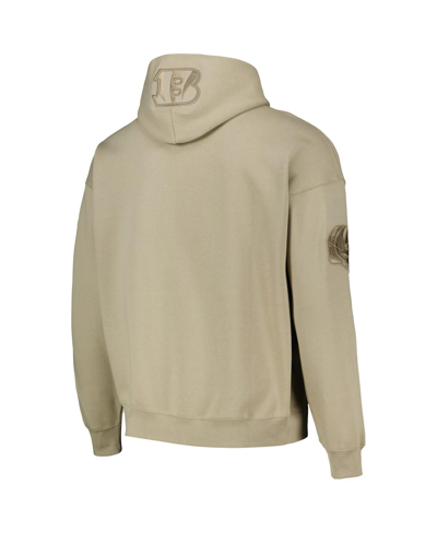 Pro Standard Men's  Joe Burrow Tan Cincinnati Bengals Player Name And Number Pullover Hoodie In Tan