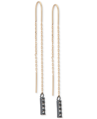 Shop Lucky Brand Tri-tone 3-pc. Set Crystal & Star Charm Hoop & Threader Earrings In Ttone